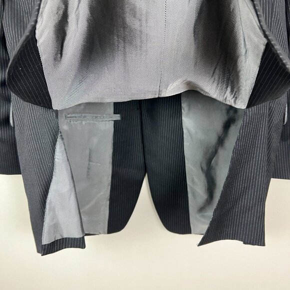 Michael Kors Blazer Jacket Sport Coat Mens 36R Black Pinstripe Wool 3-Button - Picture 14 of 14